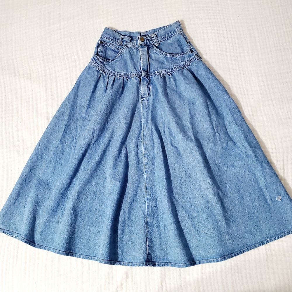 Vintage 90's Carlyle High Waist Denim Skirt